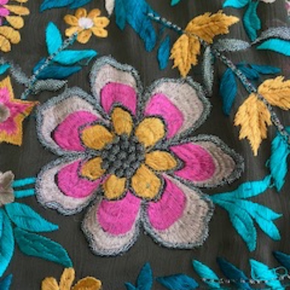 Anthropologie Emboridary Skirt by BARASCHI Size 0 - Picture 7 of 16